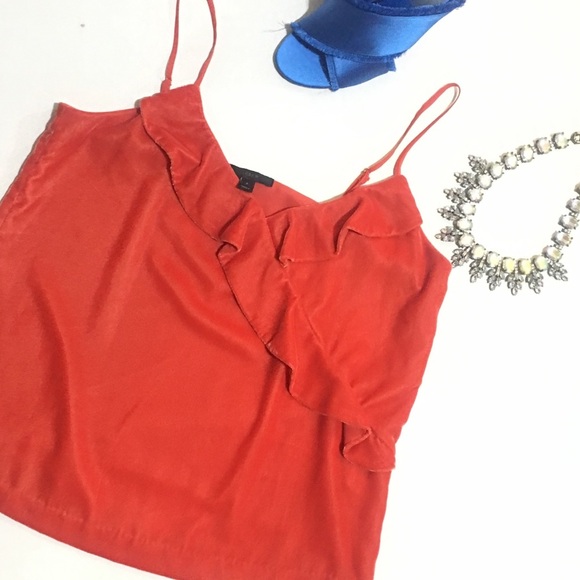 0065 Jcrew velvet orange going out top sz 2 - Picture 4 of 8